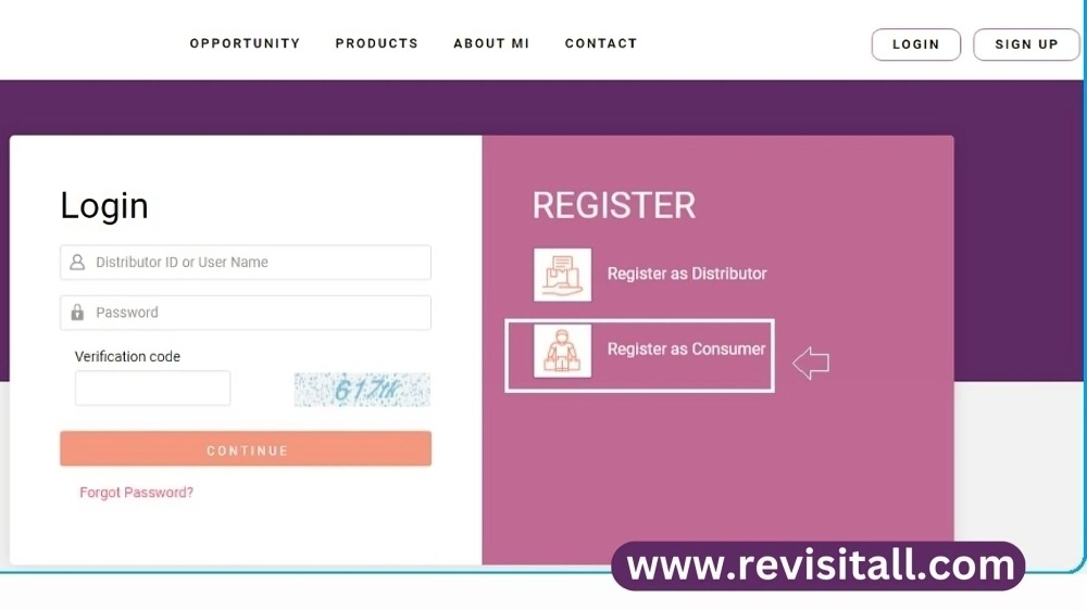Process of Signing Up On Www.milifestylemarketing.com Login
